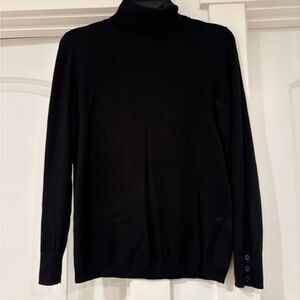 Talbots Woman’s Classic Black Turtleneck Sweater